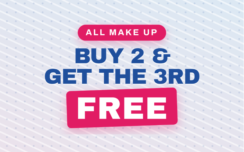 Buy 2, Get the 3rd FREE on All Makeup