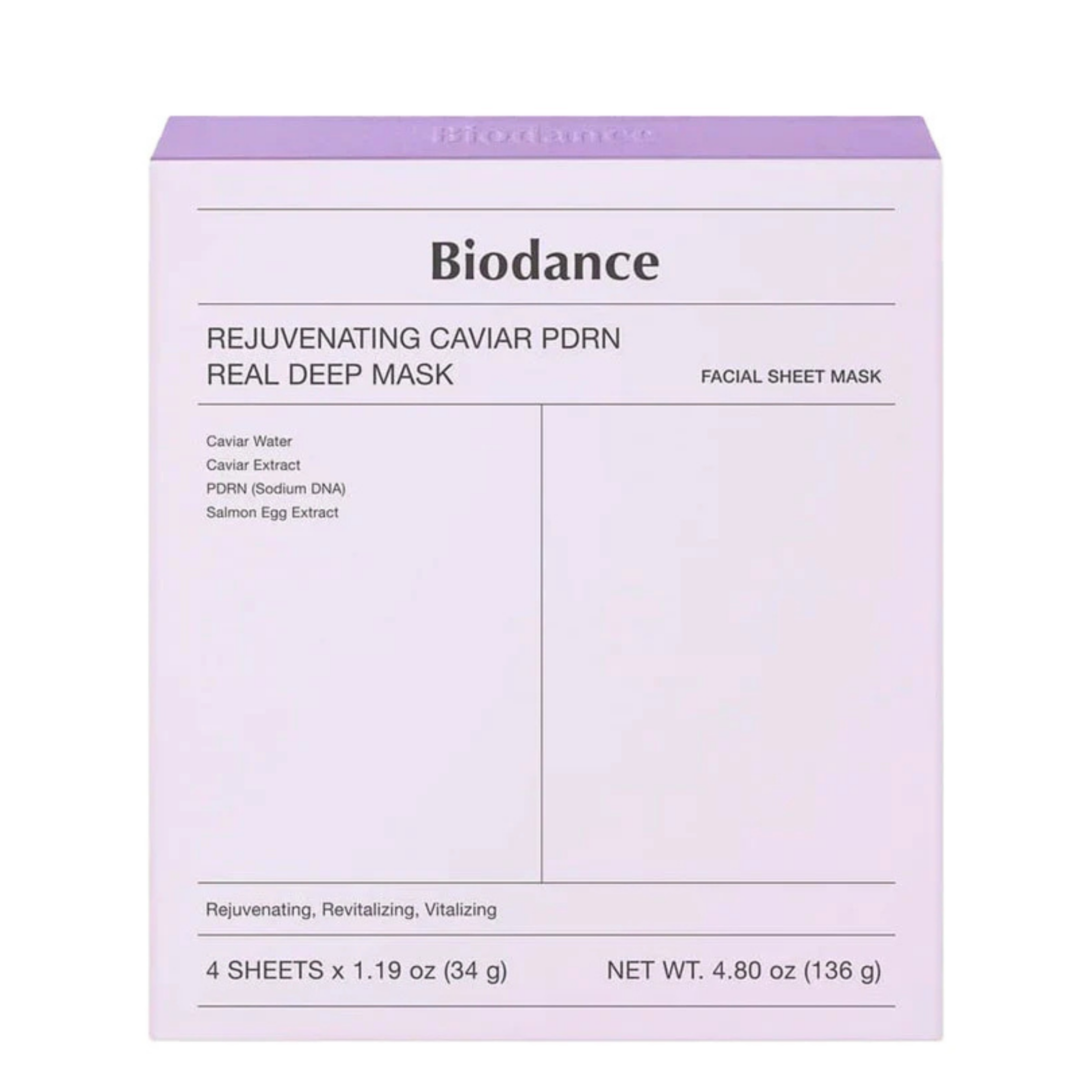 Rejuvenating Caviar PDRN Real Deep Mask (4pcs)