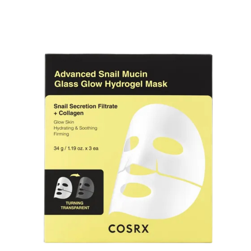 COSRX Advanced Snail Mucin Glass Glow Hydrogel Mask CPNP | BONIIK Best Korean Beauty Skincare Makeup Store in Australia
