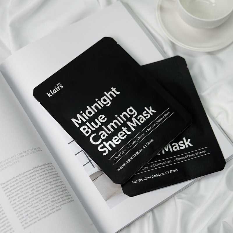 DEAR KLAIRS Midnight Blue Calming Sheet Mask Bundle (6pcs)