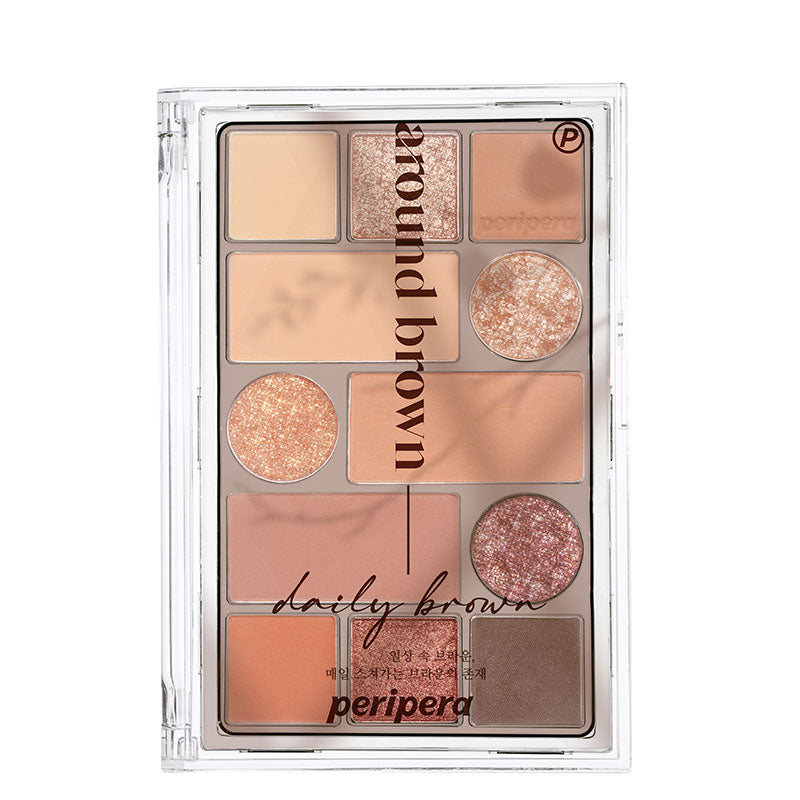 PERIPERA All Take Mood Technique Palette 01 Around Brown BONIIK Korean Makeup Australia