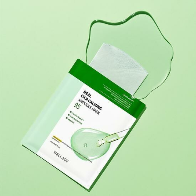 WELLAGE Real Cica Calming Ampoule Mask | BONIIK Best Korean Beauty Skincare Makeup Store in Australia