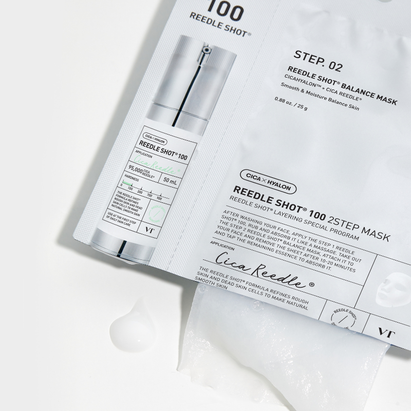 VT COSMETICS REEDLE SHOT 100 2-STEP MASK | BONIIK Best Korean Beauty Skincare Makeup Store in Australia