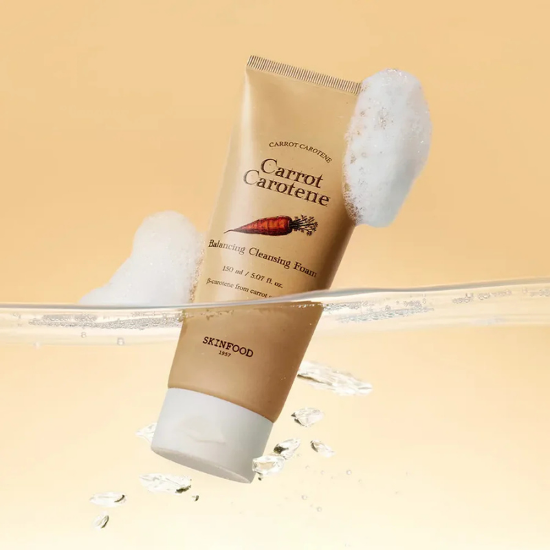 SKINFOOD Carrot Carotene Balancing Cleansing Foam | BONIIK Best Korean Beauty Skincare Makeup Store in Australia