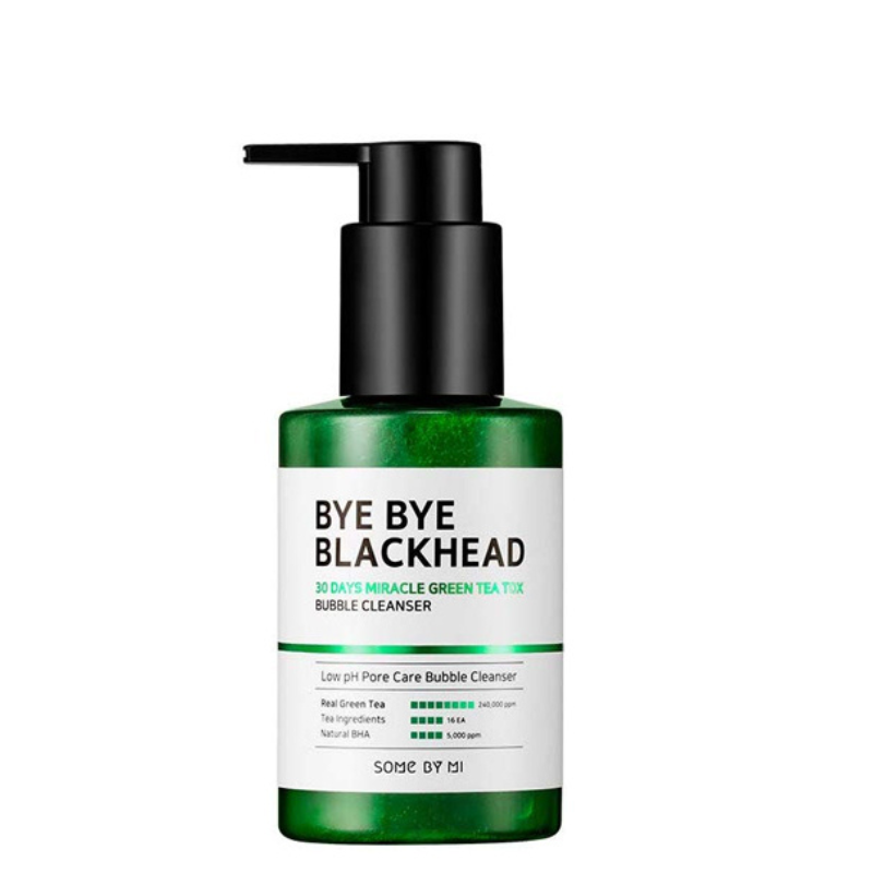 SOME BY MI Bye Bye Blackhead 30 Days Miracle Green Tea Tox Bubble Cleanser | BONIIK Best Korean Beauty Skincare Makeup Store in Australia