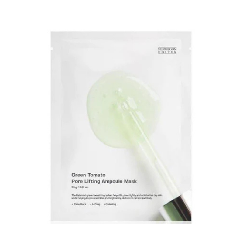 SUNGBOON EDITOR Green Tomato Pore Lifting Ampoule Mask | BONIIK Best Korean Beauty Skincare Makeup Store in Australia