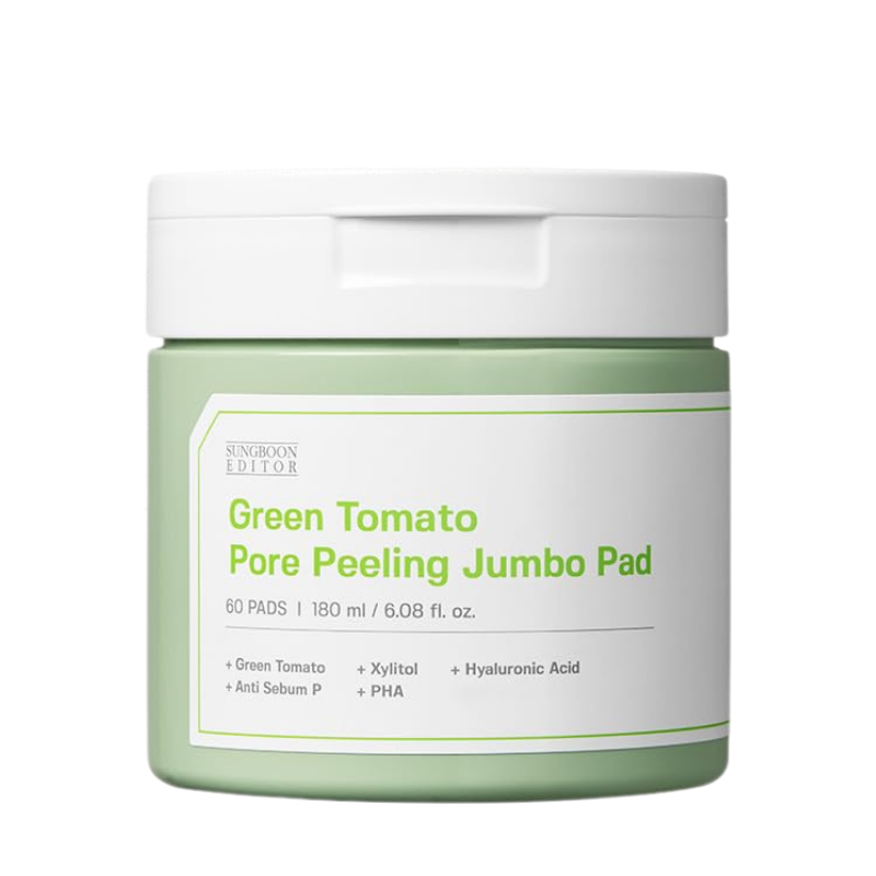 SUNGBOON EDITOR Green Tomato Pore Peeling Jumbo Pad | BONIIK Best Korean Beauty Skincare Makeup Store in Australia