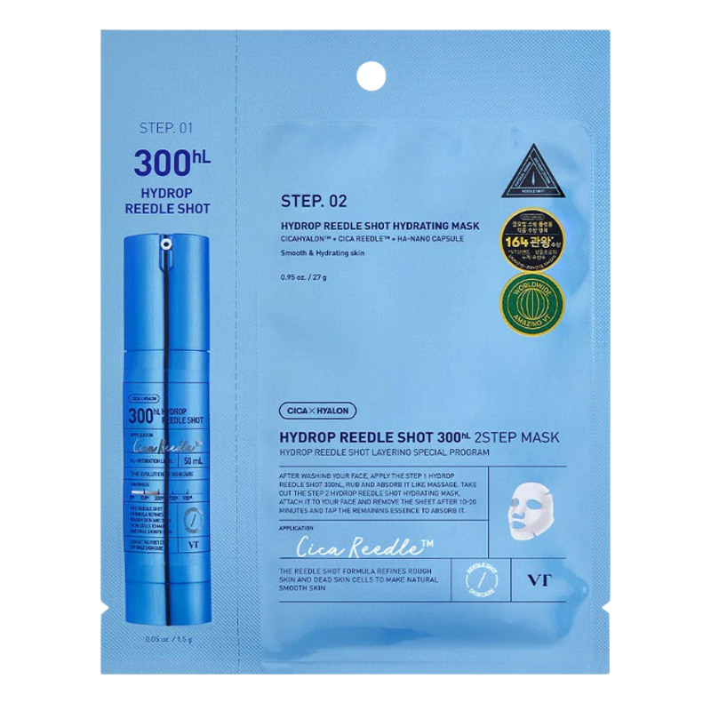 VT HYDROP REEDLE SHOT 300hL 2 STEP MASK | BONIIK Best Korean Beauty Skincare Makeup Store in Australia