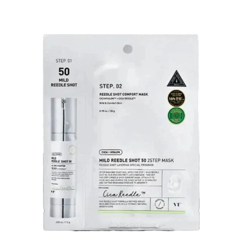 VT MILD REEDLE SHOT 50 2-STEP MASK | BONIIK Best Korean Beauty Skincare Makeup Store in Australia