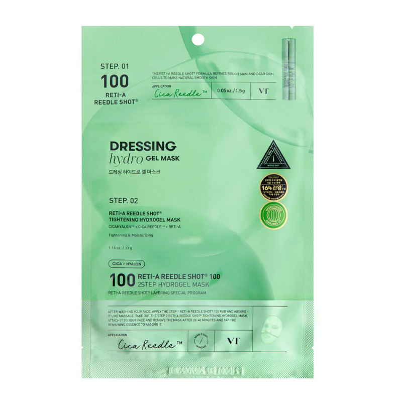 VT RETI-A REEDLE SHOT 100 2 STEP HYDROGEL MASK | BONIIK Best Korean Beauty Skincare Makeup Store in Australia