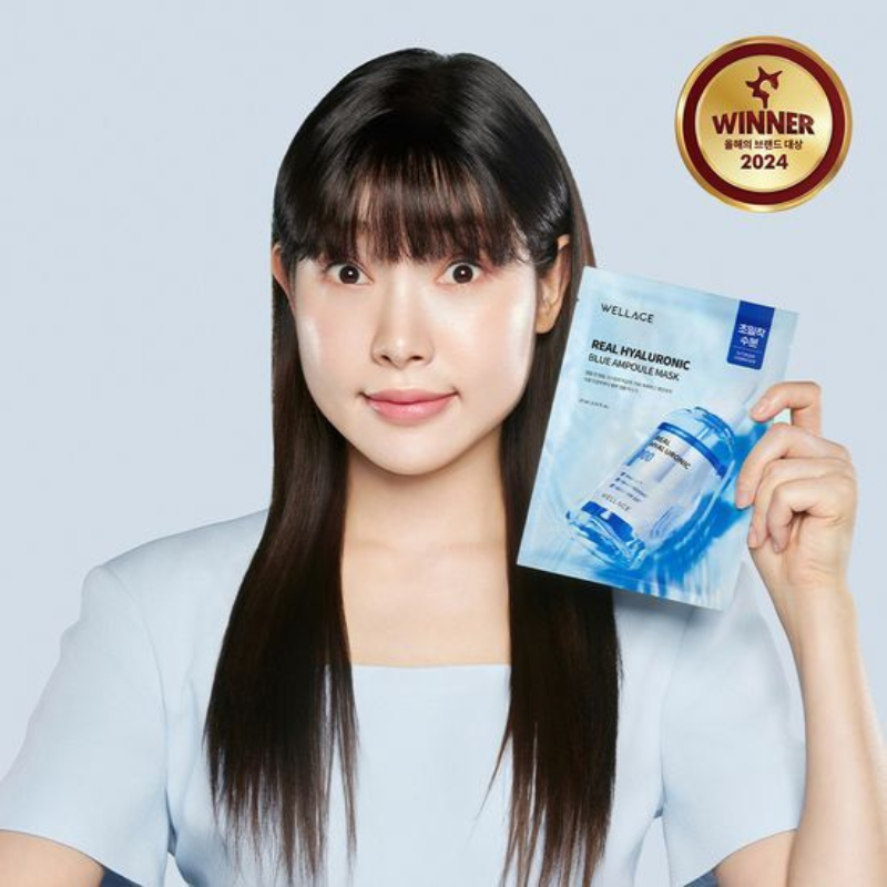 WELLAGE Real Hyaluronic Blue Ampoule Mask | BONIIK Best Korean Beauty Skincare Makeup Store in Australia