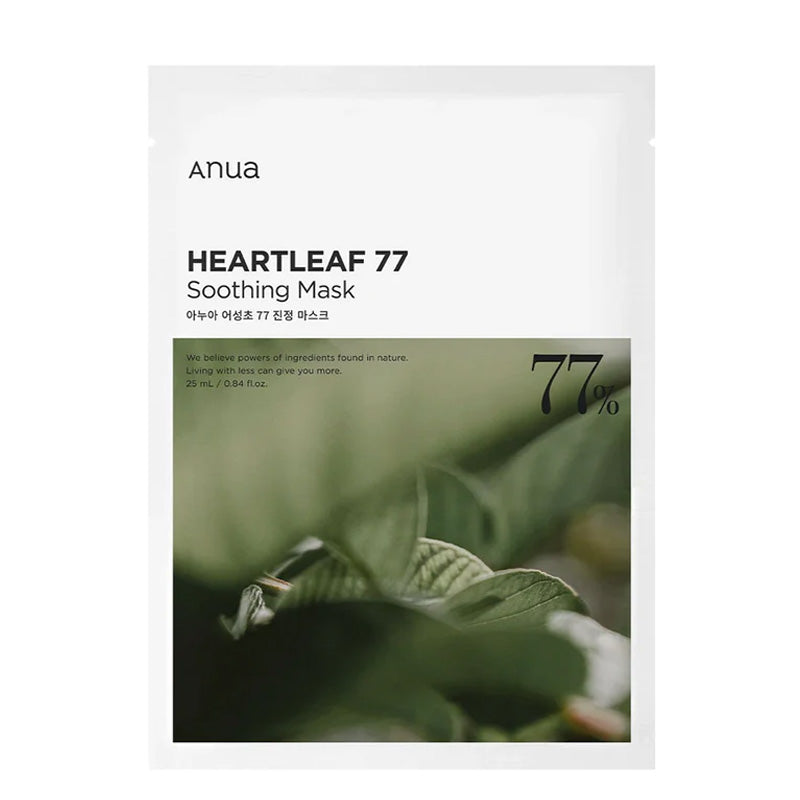 ANUA Heartleaf 77% Soothing Sheet Mask | BONIIK Best Korean Beauty Skincare Makeup Store in Australia