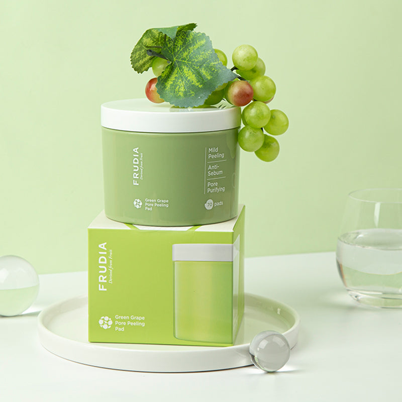 FRUDIA Green Grape Pore Peeling Pad | BONIIK Best Korean Beauty Skincare Makeup Store in Australia
