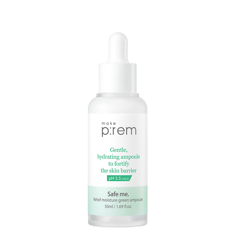 MAKE P:REM Safe Me. Relief Moisture Green Ampoule | Dermatologially tested skincare | BONIIK
