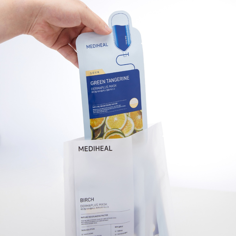 MEDIHEAL DERMAPLUS GREEN TANGERINE MASK | BONIIK Best Korean Beauty Skincare Makeup Store in Australia