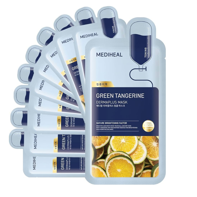 MEDIHEAL DERMAPLUS GREEN TANGERINE MASK | BONIIK Best Korean Beauty Skincare Makeup Store in Australia