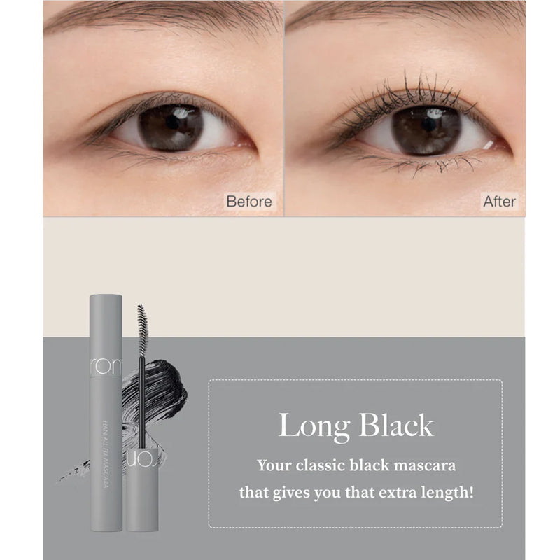 ROMAND Han All Fix Mascara Long Black | BONIIK Best Korean Beauty Skincare Makeup Store in Australia