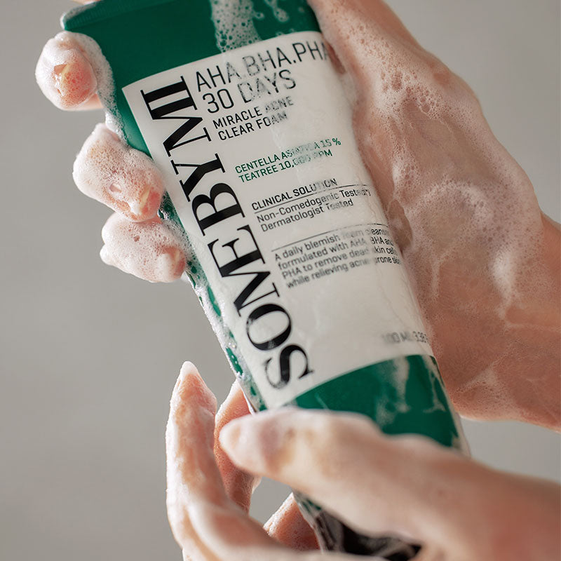 SOME BY MI AHA BHA PHA 30 Days Miracle Acne Clear Foam | Face wash for sensitive skin | BONIIK Best Korean Beauty Skincare Makeup in Australia