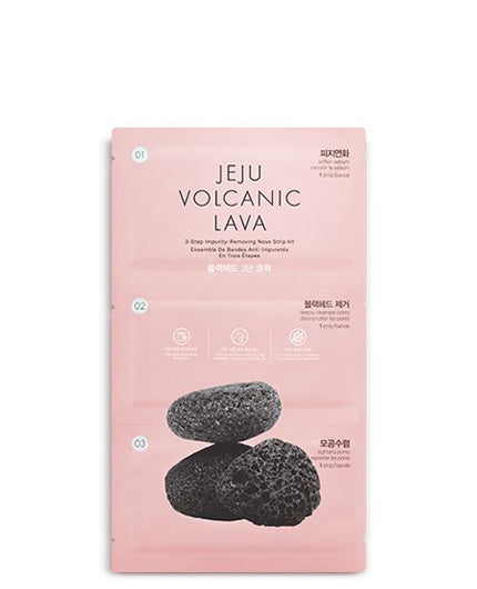 THE FACE SHOP Jeju Volcanic Lava 3 Step Impurity Removing Nose Strip Kit BONIIK Best Korean Beauty Skincare Makeup in Australia