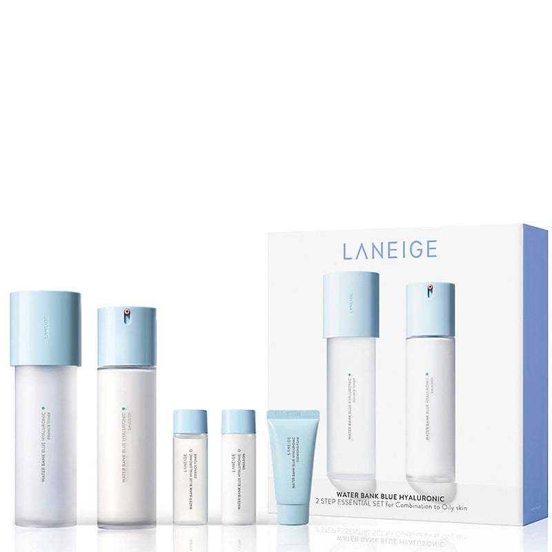 LANEIGE Water Bank Blue Hyaluronic 2 Step Essential Set For Oily To Combination Skin | BONIIK Best Korean Beauty Skincare Makeup Store in Australia
