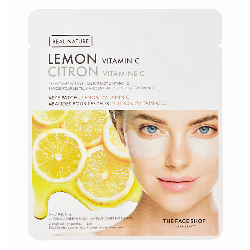 THE FACE SHOP Real Nature Lemon Vitamin C Eye Patch | BONIIK Best Korean Beauty Skincare Makeup Store in Australia