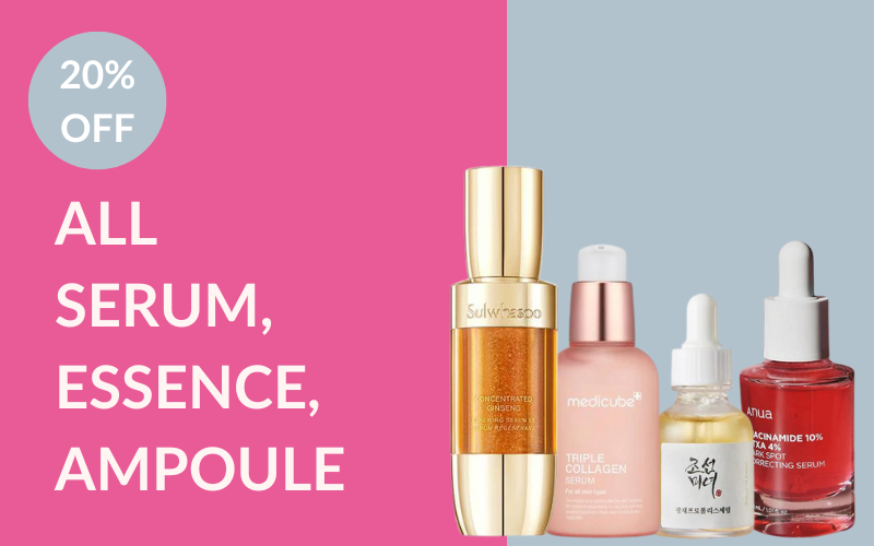 20% OFF ALL Serum/Essence/Ampoule