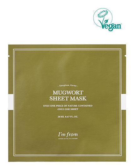 I'M FROM Mugwort Sheet Mask | Hydrating Mask | BONIIK Best Korean Beauty Store in Australia