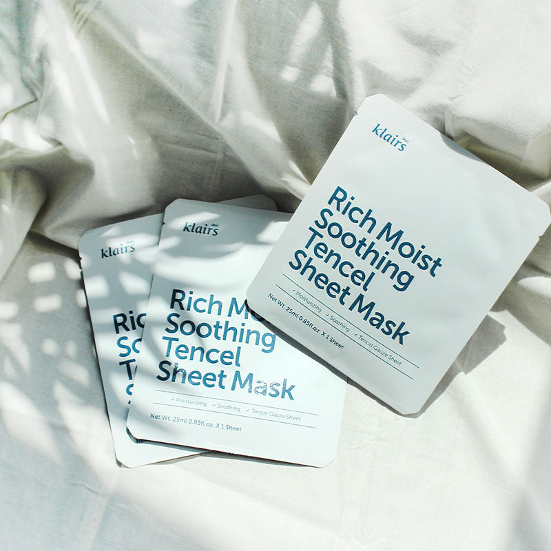 KLAIRS Rich Moist Soothing Tencel Sheet Mask | BONIIK Best Korean Skincare Best Korean Makeup