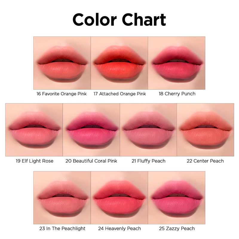 PERIPERA Ink Airy Velvet BONIIK Korean Makeup 