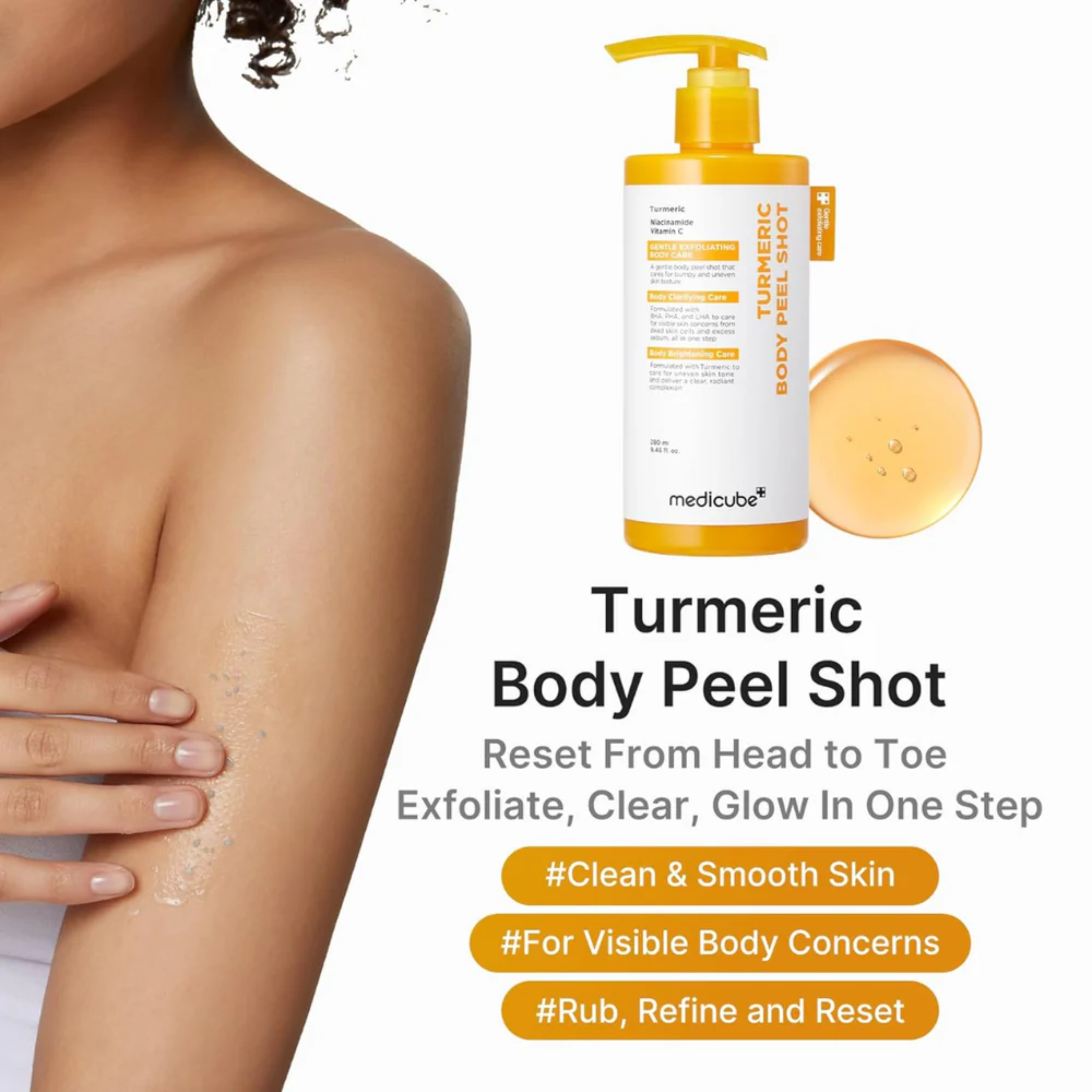 Kojic Acid Turmeric Body Peel Shot