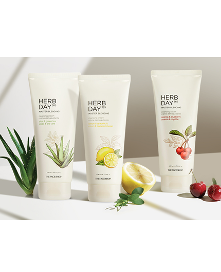 THE FACE SHOP Herb Day 365 Master Blending Cleansing Cream - Aloe & Green Tea | CLEANSER | BONIIK