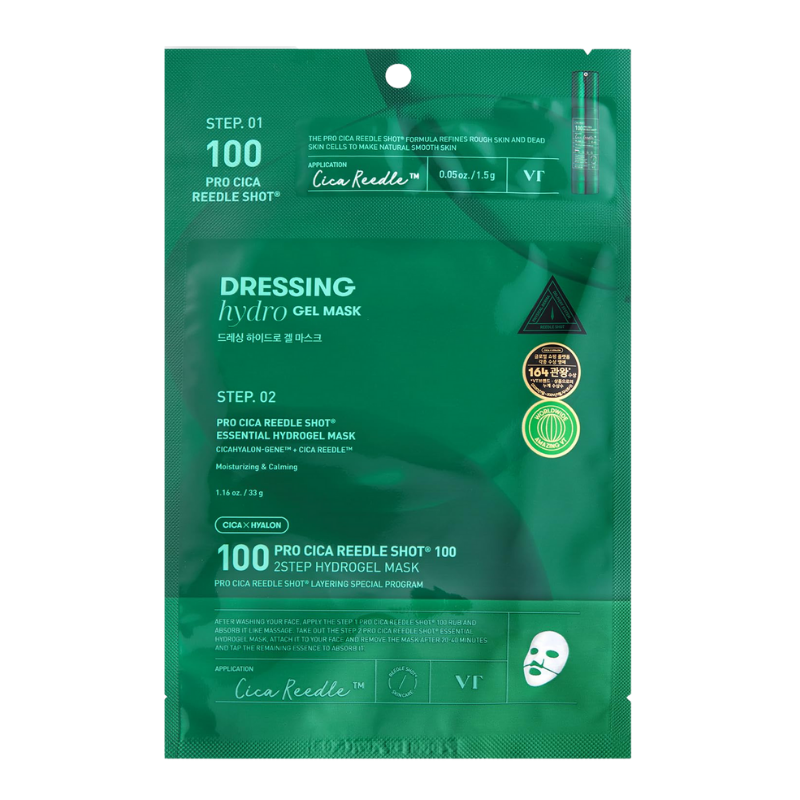 VT PRO CICA REEDLE SHOT 100 2 STEP HYDROGEL MASK | BONIIK Best Korean Beauty Skincare Makeup Store in Australia