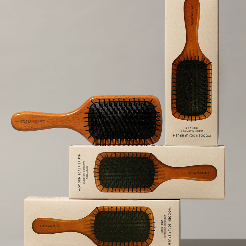 AROMATICA Wooden Scalp Brush | Shop BONIIK K-Beauty Bodycare Tools