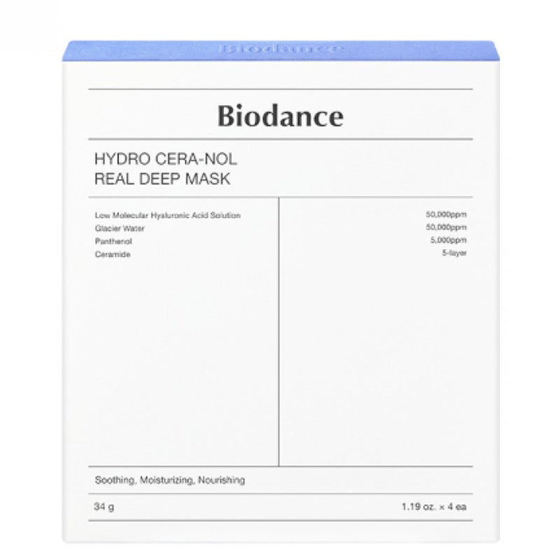 BIODANCE Hydro Cera-Nol Real Deep Mask 4pcs | BONIIK Best Korean Beauty Skincare Makeup Store in Australia