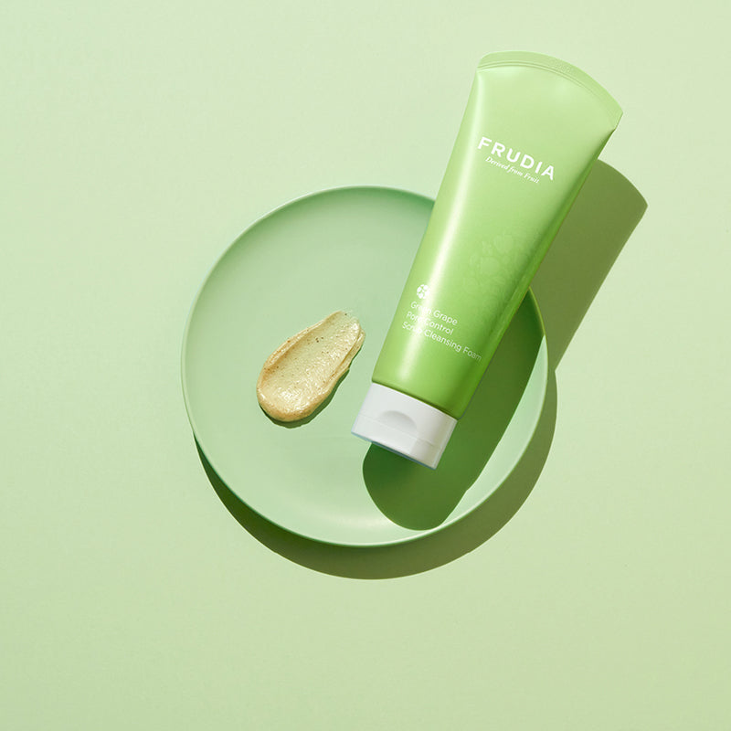 Green Grape Pore Control Scrub Cleansing Foam | BONIIK Best Korean Beauty Skincare Makeup Store in Australia