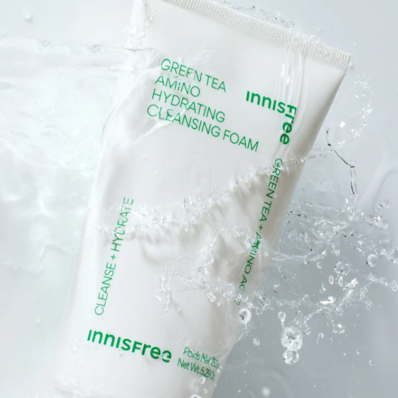 INNISFREE Green Tea Amino Hydrating Cleansing Foam | BONIIK Best Korean Beauty Skincare Makeup Store in Australia