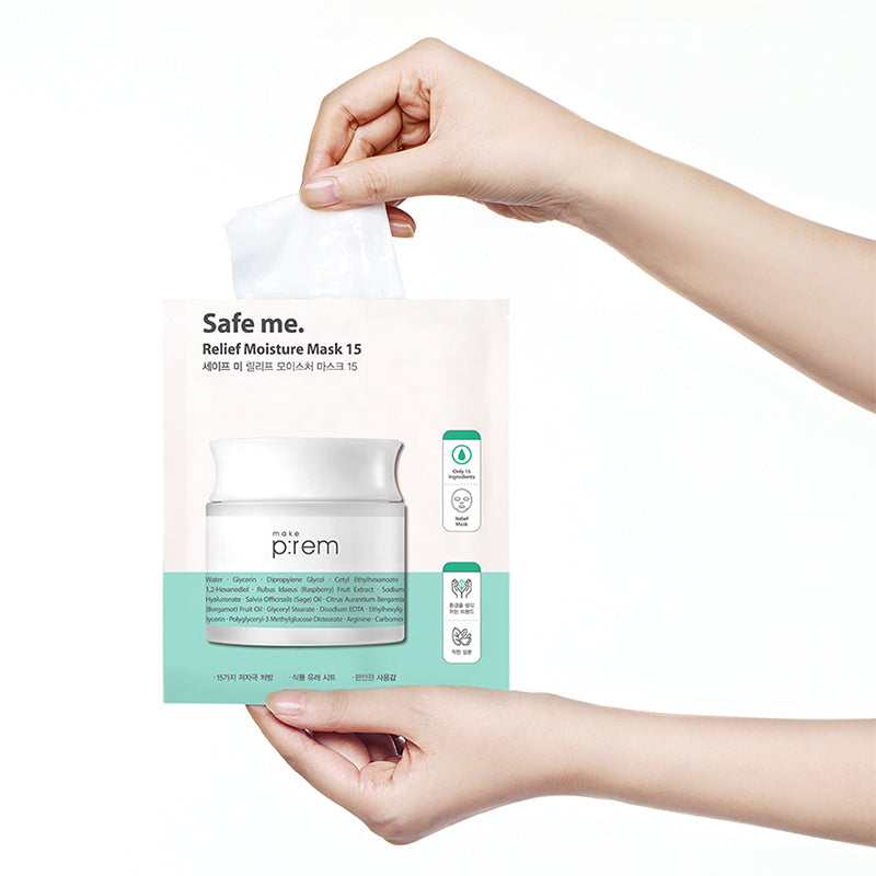 MAKE P:REM Safe Me. Relief Moisture Mask 15 | BONIIK Best Korean Beauty Skincare Makeup Store in Australia