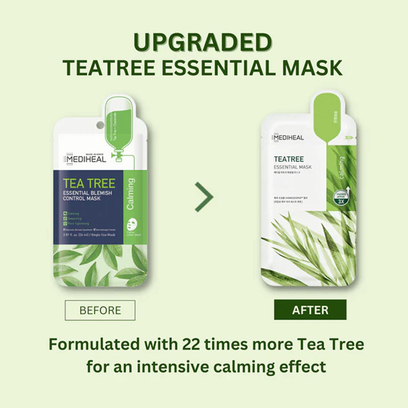 MEDIHEAL Tea Tree Essential Mask | BONIIK Best Korean Beauty Skincare Makeup Store in Australia