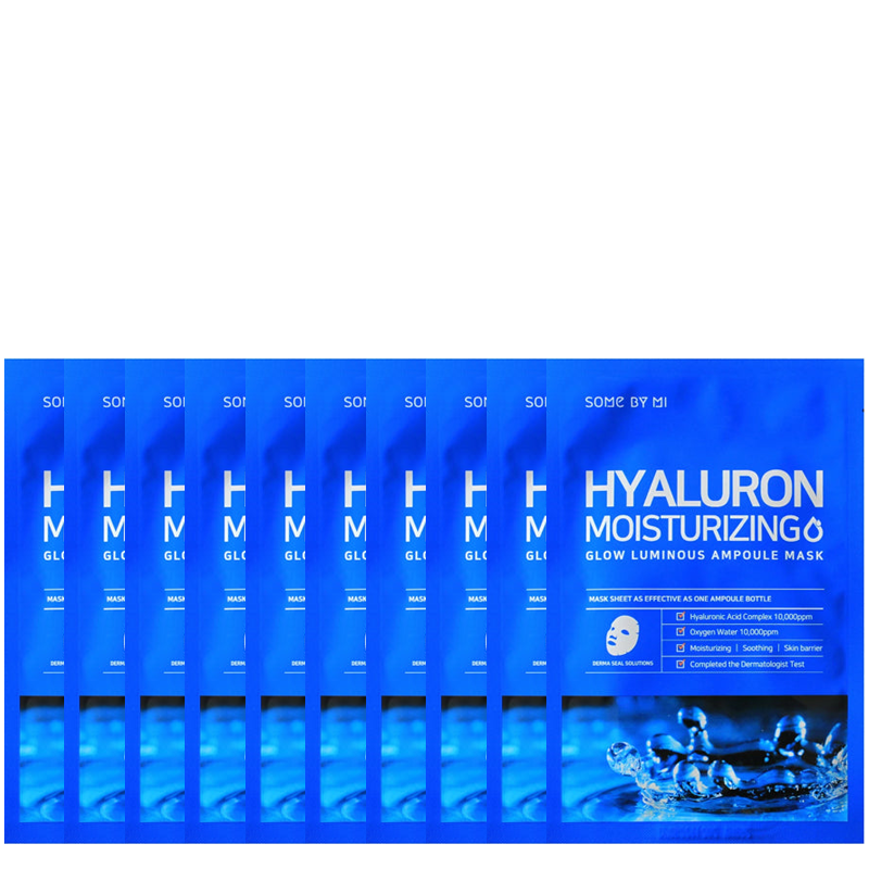 SOME BY MI Hyaluron Moisturizing Glow Luminous Ampoule Mask | Hyaluronic Acid | BONIIK Best Korean Beauty Skincare Makeup in Australia
