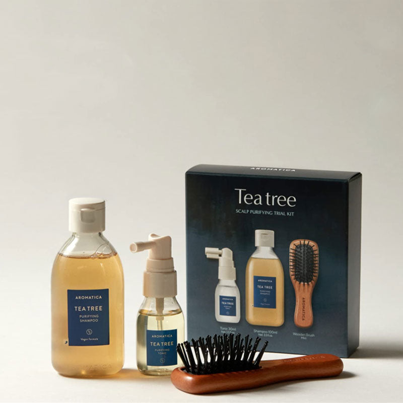 AROMATICA Tea Tree Scalp Purifying Trial Kit | BONIIK Korean Vegan Hair Care Australia