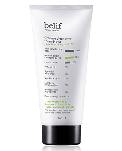 BELIF Creamy Cleansing Foam Moist | BONIIK Best Korean Beauty Skincare Makeup in Australia