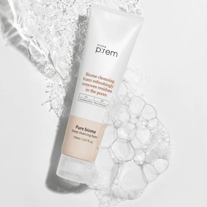 MAKE P:REM Pure Biome Deep Cleansing Foam | BONIIK Best Korean Beauty Skincare Makeup Store in Australia