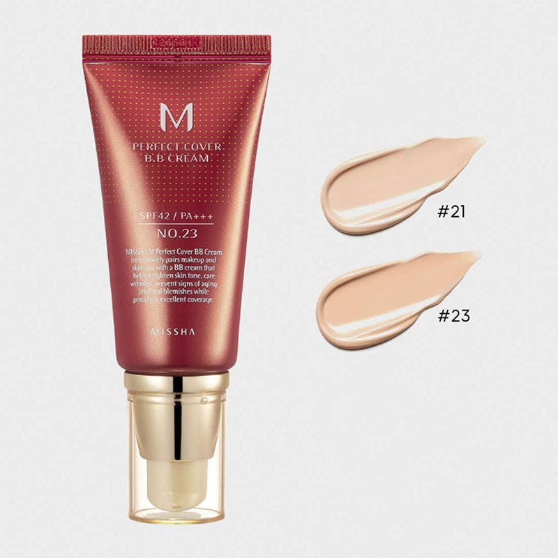 MISSHA M Perfect Cover BB Cream | MISSHA BB Cream Shades | BONIIK Best Korean Skincare and Best Korean Makeup