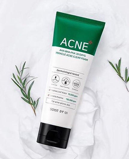 SOME BY MI AHA BHA PHA 30 Days Miracle Acne Clear Foam | Face wash for sensitive skin | BONIIK Best Korean Beauty Skincare Makeup in Australia