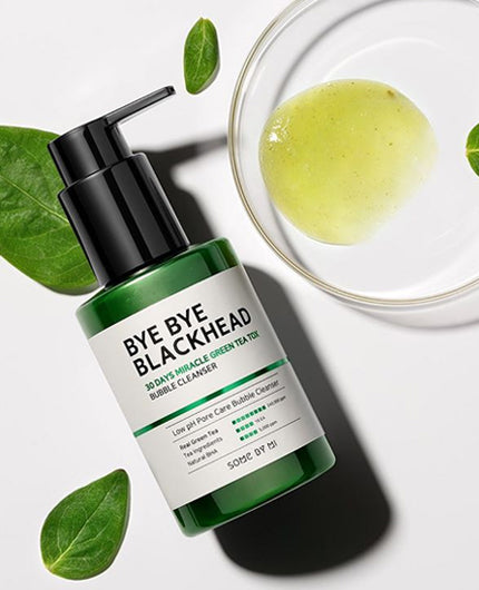 SOME BY MI Miracle Bye Bye 30 Days Blackhead Miracle Green Tea Tox Bubble Cleanser | Facial wash | BONIIK Best Korean beauty Skincare makeup in Australia