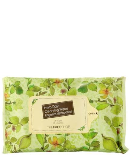 THE FACE SHOP Herb Day Cleansing Tissue 20 pcs | BONIIK Best Korean Beauty Skincare Makeup Store in Australia