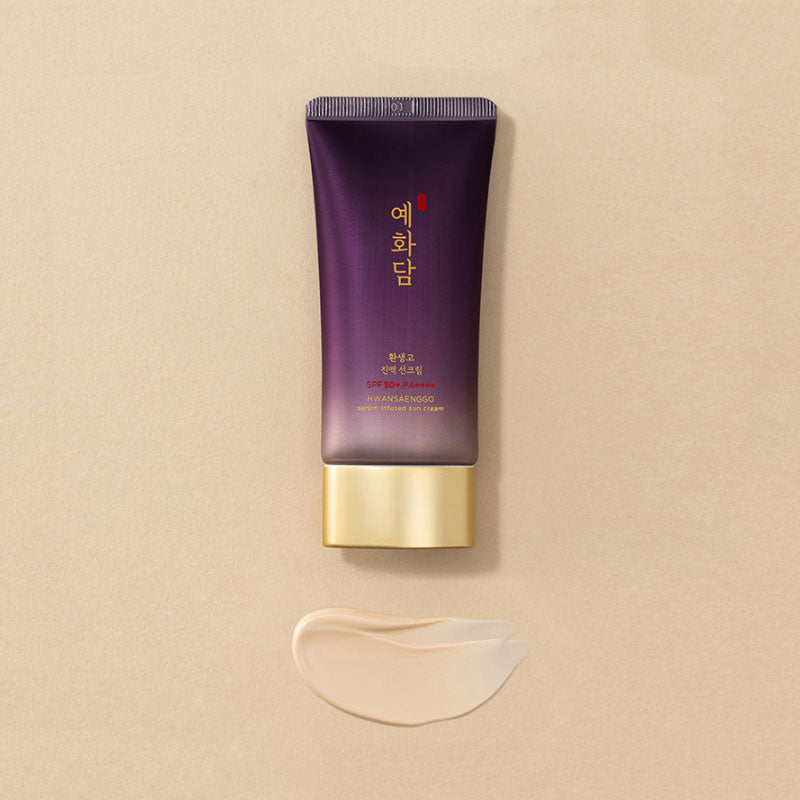 THE FACE SHOP Yehwadam Hwansaenggo Serum Infused Sun Cream Spf50+ Pa++++ | BONIIK Best Korean Beauty Skincare Makeup Store in Australia