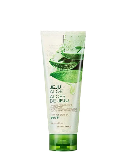 THE FACE SHOP Jeju Aloe Fresh Soothing Foam Cleanser | BONIIK Best Korean Beauty Skincare Makeup in Australia