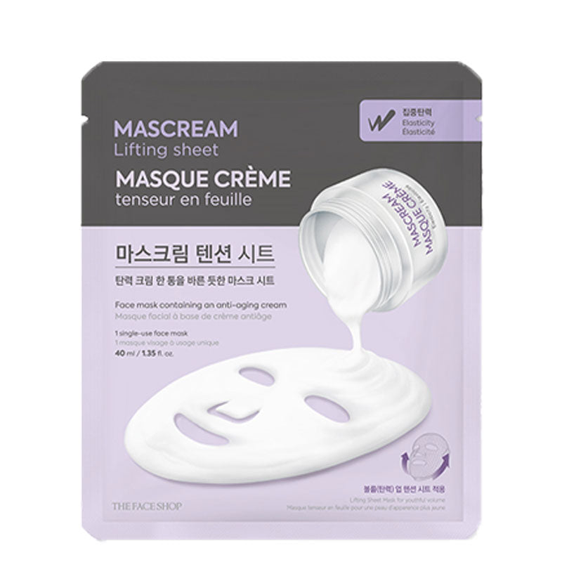 THE FACE SHOP Mascream Lifting Sheet BONIIK Korean Skincare Australia
