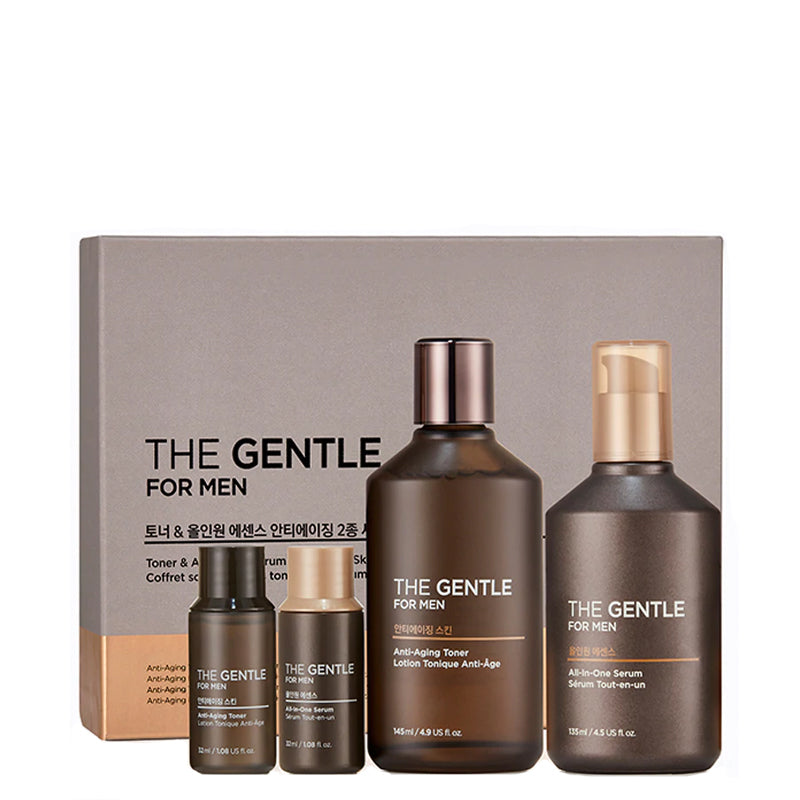 THE FACE SHOP The Gentle For Men Toner & All In One Serum Anti Aging Skincare | BONIIK Australia